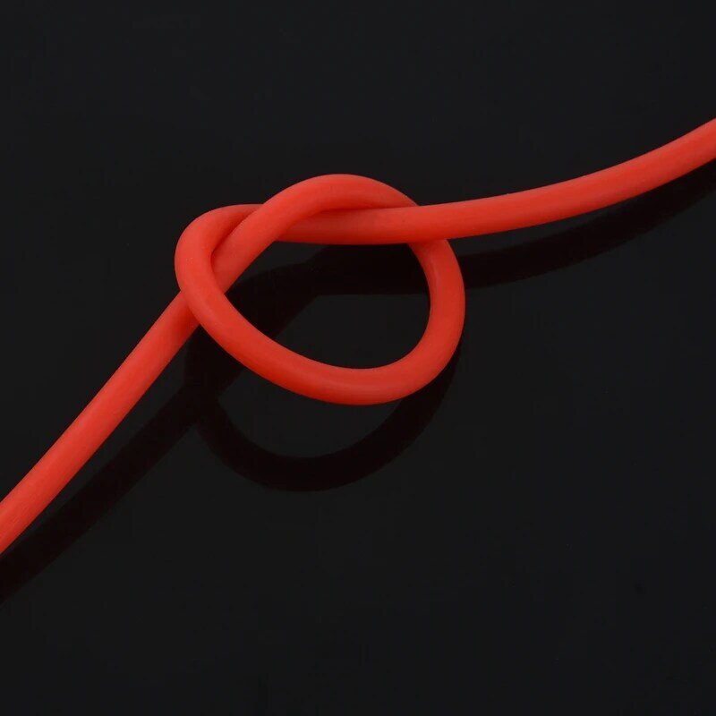 2X pita resistensi karet latihan Tubing, katapel Dub elastis, merah 2.5M