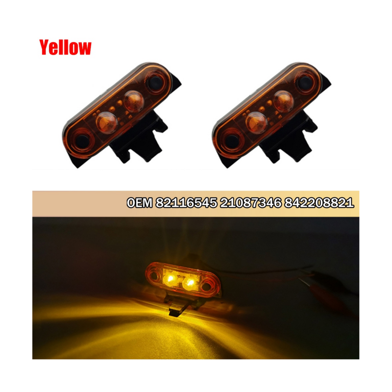 Truck Top Lamp for Volvo Truck FH FH16 FM Truck Side Markers Light 82116545 21087346 842208821 Yellow
