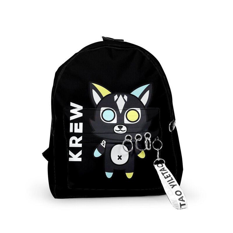 ItsFunneh Krew District Backpack Unique Schoolbag 2023 Funny Travel Bag Harajuku Daypacks Unisex Rucksack Zipper Bags