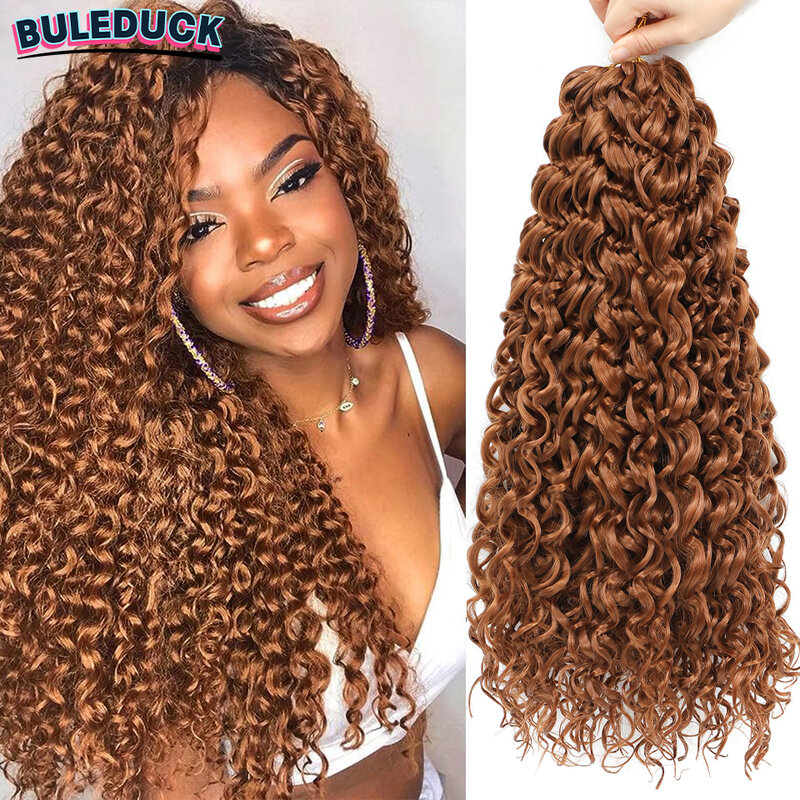 GoGo Curl Crochet Hair Ocean Wave Crochet Hair Natural Black Ombre Hair Wavy Curls Deep Wave Braiding Hair Extensions for Women