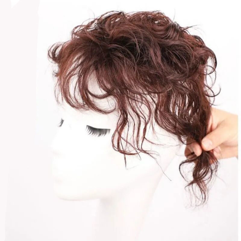 Rambut palsu poni pendek wanita sintetis atas rambut keriting klip Wig poni rambut atas rambut Natural Weave pengganti potongan rambut