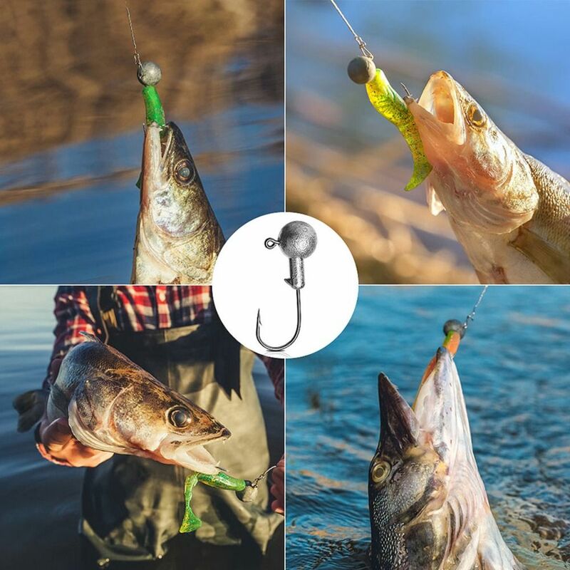 High Carbon Steel Crank Head Hook, Anti Slip Fishing Hook, Isca dura, Sharp Farpado Pesca Tackle, Esportes ao ar livre, Perch, 10Pcs