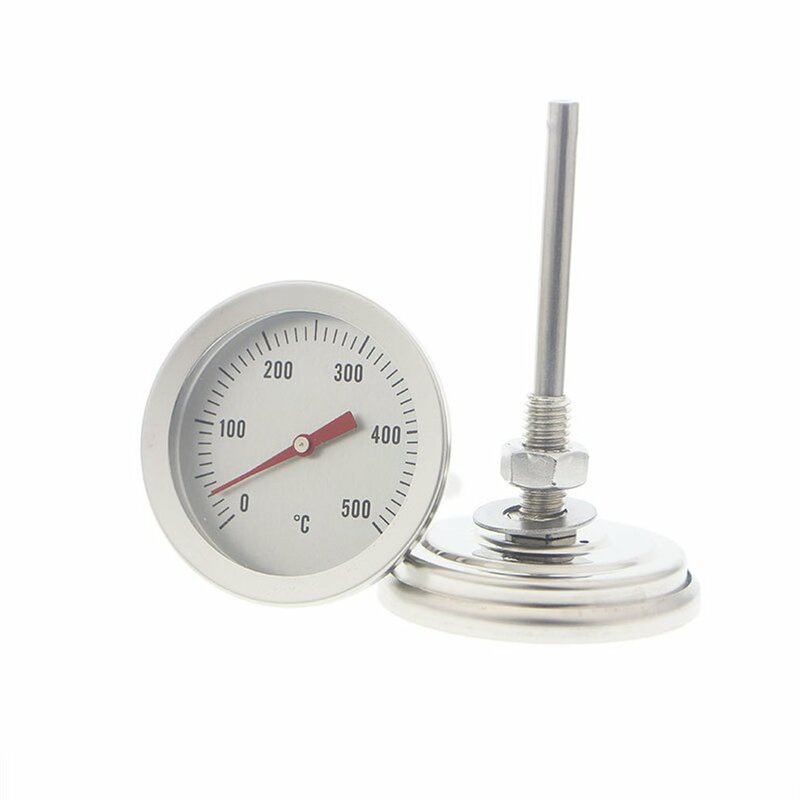 Silver Practical Kitchen Thermometer Instant Read Craft Stainless Steel Kitchen Food Cooking Coffee Milk Frothing Thermometer