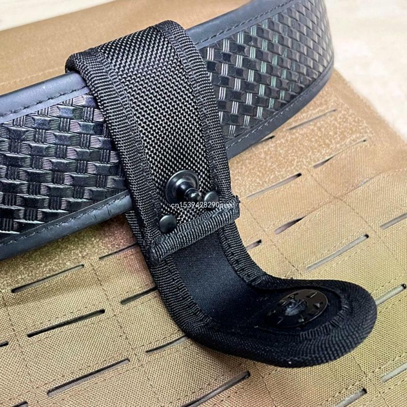 2 pezzi supporto per polsini con gancio per cinturino per manette portatile a trazione rapida per cintura