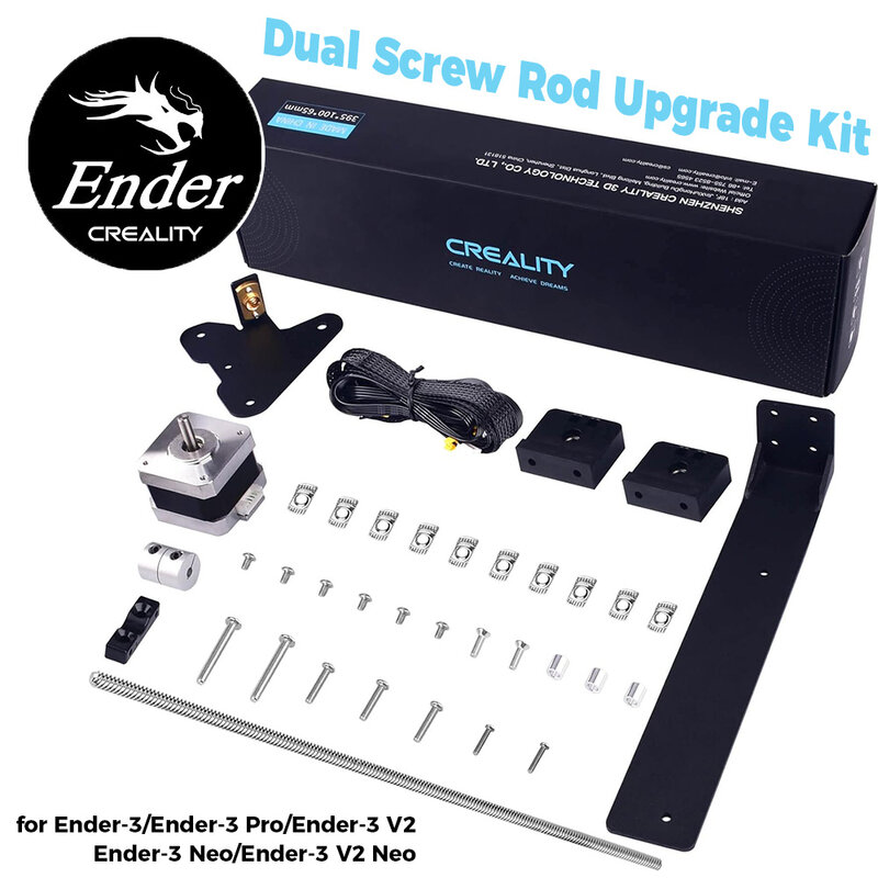Creality Ender-3 V2 Dual Z Axis Kit Lead Screw Dual Screw Rod with Stepper Motor for Ender 3 / Ender-3 Pro/Ender-3 V2 3D Printer