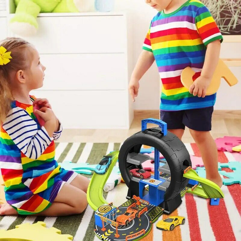 Parking Garage For Toy Cars Intellectual Games For Race Tracks Educational Toy For Construct Vehicles Race Tracks Gift For Kids