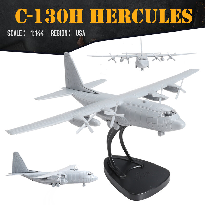 Viikondo-US Lockheed Airplane Model Kit, Hercules Aircraft Warplane, Fácil Montagem, Diorama Militar, Presente De Brinquedo Do Exército para O Menino, 1:144
