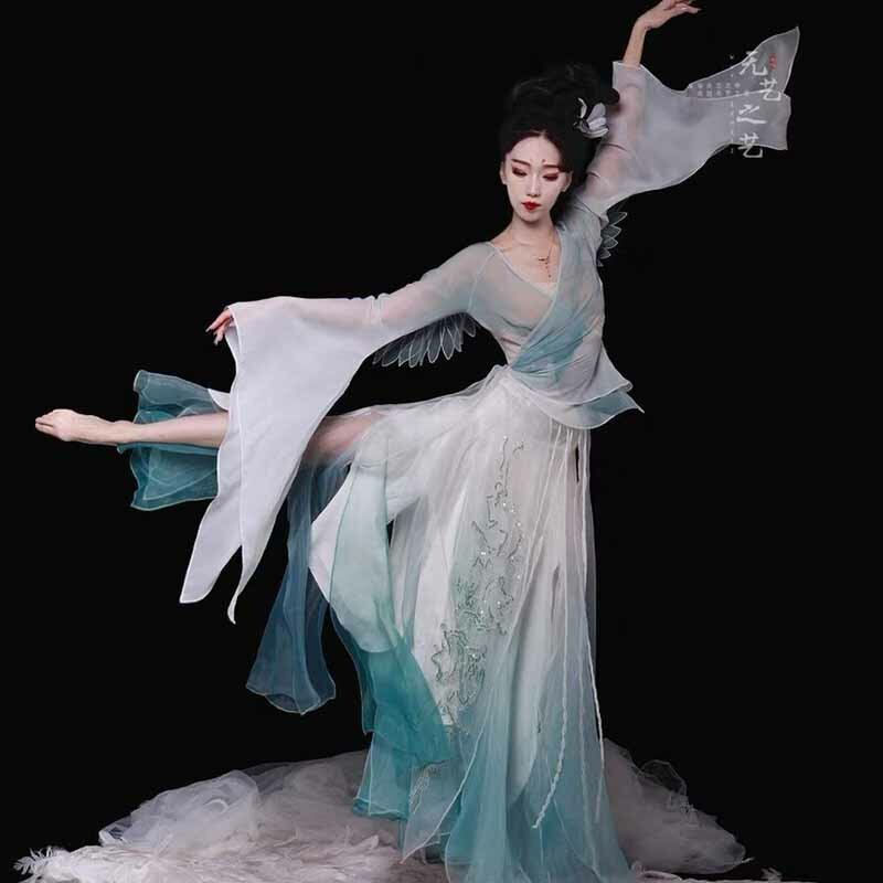 فستان هانفو صيني قديم للنساء ، زي تنكري خرافي ، هانفو نسائي للتدريب على المسرح ، فستان رقص للكرنفال