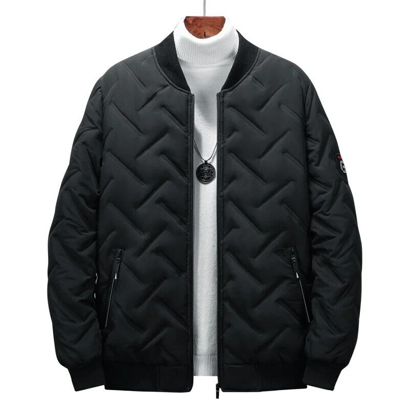 Мужская зимняя ветрозащитная куртка, черная теплая парка, толстая куртка, 2022