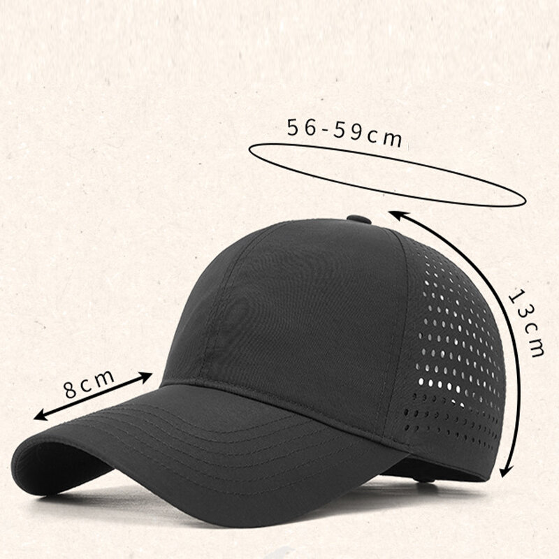 Gorra de béisbol ajustable de secado rápido para hombre y mujer, gorra de tenis de malla transpirable, deportiva, a la moda, para exteriores, 2023