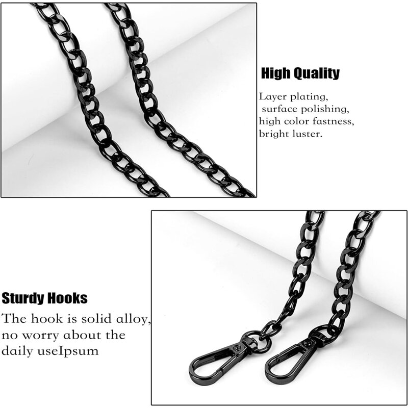 Hot Kf-Purse Chain Replacement,8 Pack Wallet Chain Shoulder Bag Chain Handbag Chains DIY Shoulder Body Bag Chain 47 Inch