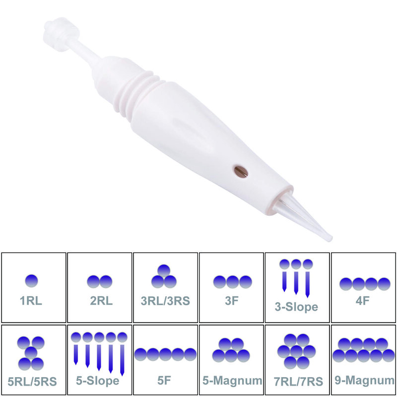 CHUSE Sterilized Permanent Makeup Needle Disposable Tip for C5 Pro Eyebrow Lip Eyeliner Tattoo Machine Kit 10PCS