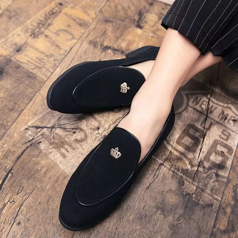 Mocassins en cuir Oxford pour hommes, chaussures provoqué, marque de luxe italienne, chaussures de mariage décontractées, mode de créateur