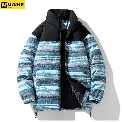 Men's Winter Down Jacket Fashionable Casual Thickened Warm Hood Detachable Coat Business Casual Light Padded Men's Jacket