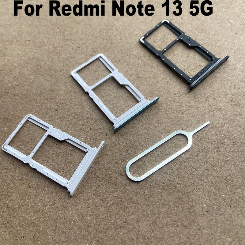 New Sim Card Tray For Xiaomi Redmi Note 13 5G Slot Holder Socket Adapter Connector Repair Parts Replacement