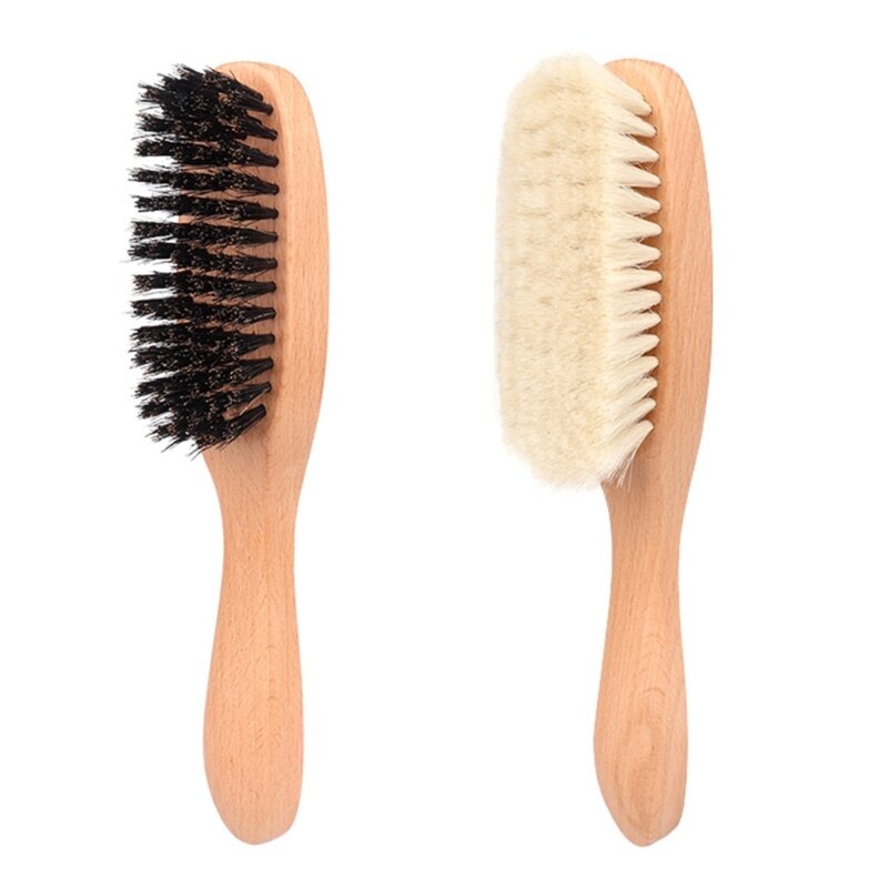 Cabeleireiro cabelo macio escova limpa barbeiro pescoço espanador cabelo quebrado remover pente