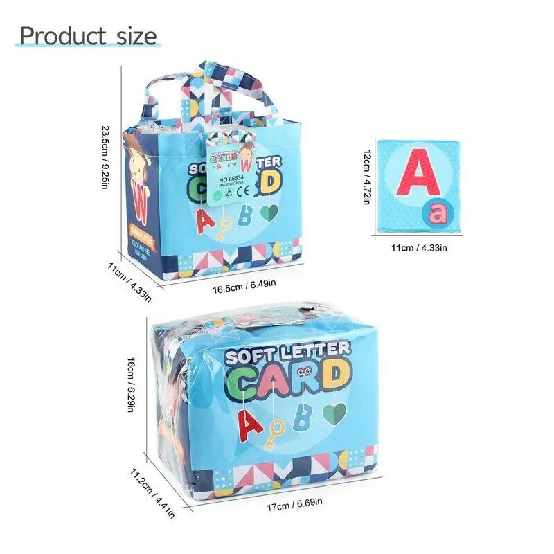 Soft Alphabet Cards 26Pcs Abc Learning Toys Child Cards Washable Soft Letter Toy For Toddlers Kids Boys Girls Over 0 Years