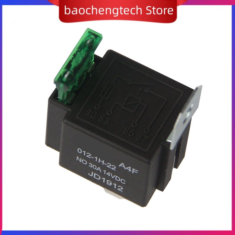 30A 12V 24V Automotive Relay With safety film 4pin 5Pin Car Relay With socket For modifying headlight air conditioning