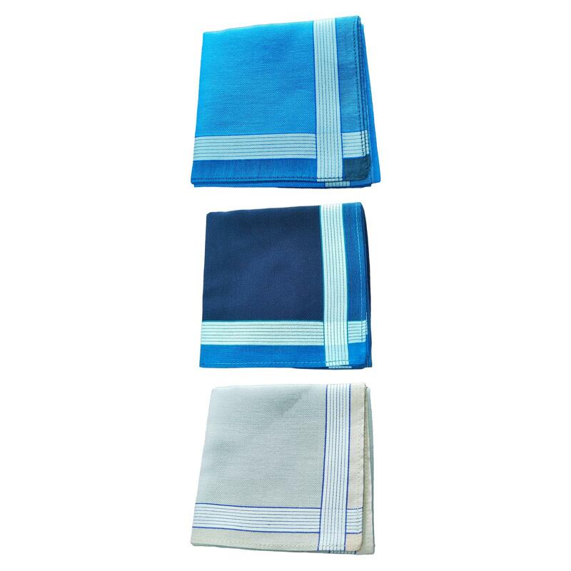 3x Men's handkerchief Hankies 16.9inch sweat Absorbent Sweat Towels for Anniversary
