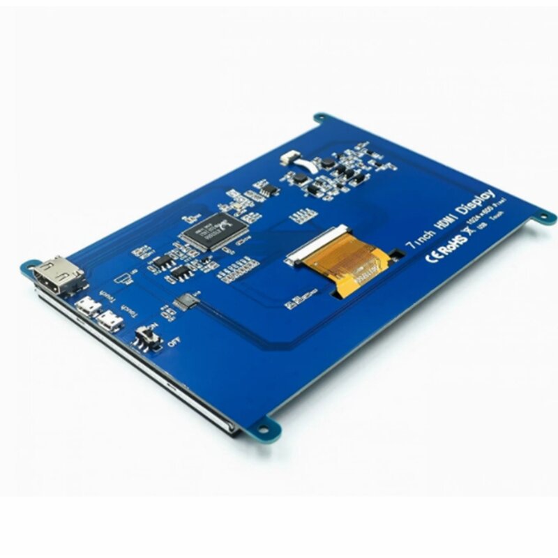 Pantalla táctil de 7 pulgadas para Raspberry pi 3 B, pantalla LCD capacitiva IPS de 1024x600 y 7,0 pulgadas, interfaz HDMI, compatible con varios sistemas