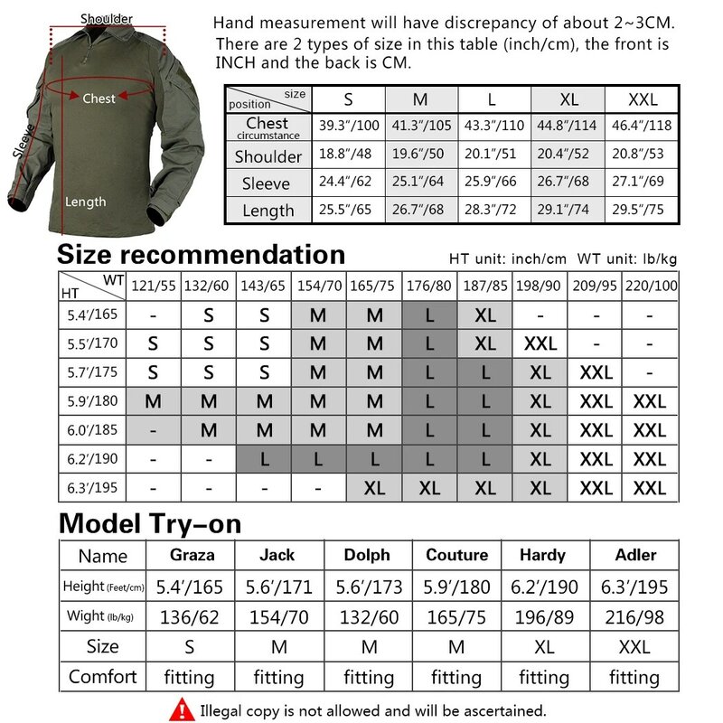 IDOGEAR Tactical G3 shirt abbigliamento da caccia Paintball Combat Gen3 Sport Shirt 3101
