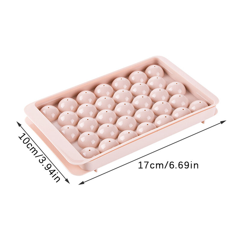 1Pc 3D Round Ice Cube Tray with Lid Plastic Diamond Spherical Style Ice Mold DIY Mould Ice Ball Maker Kitchen Tools