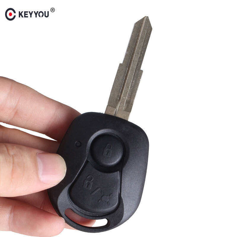 Keyyou 2 Knoppen Afstandsbediening Sleutel Shell Voor Ssangyong Actyon Kyron Rexton Ongesneden Blade Sleutelhanger Cover Case Vervanging