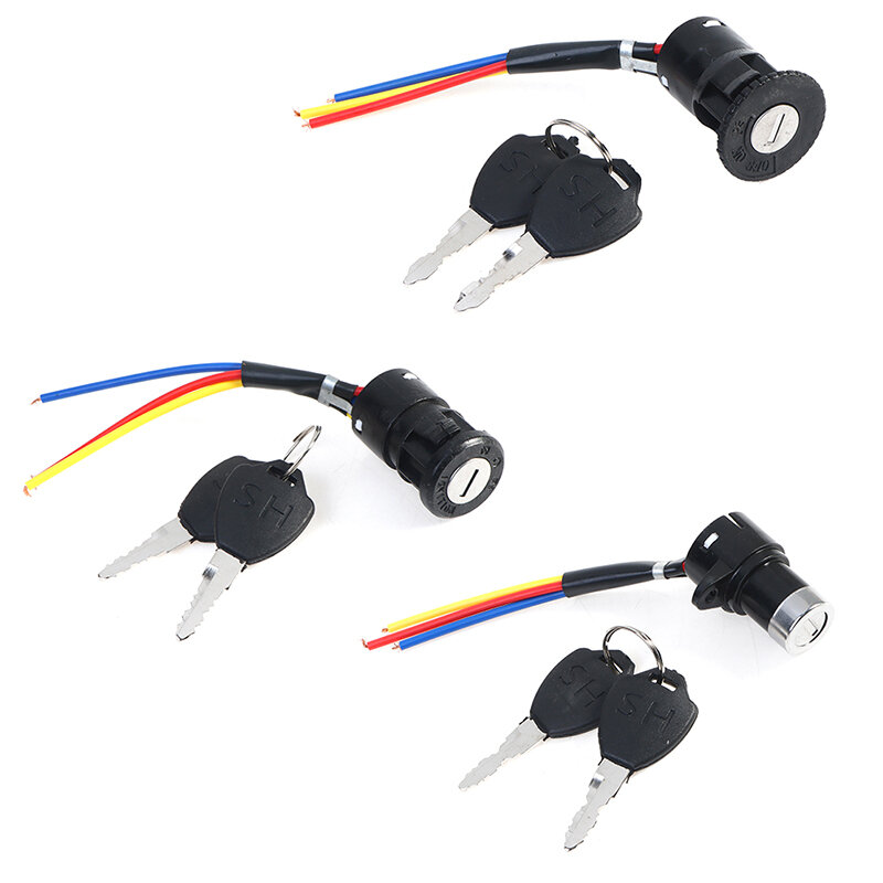 Universal Electric Bicycle Biking Portable Dustproof Cycling Parts for Electric Scooter Ignition Switch Key Power Lock