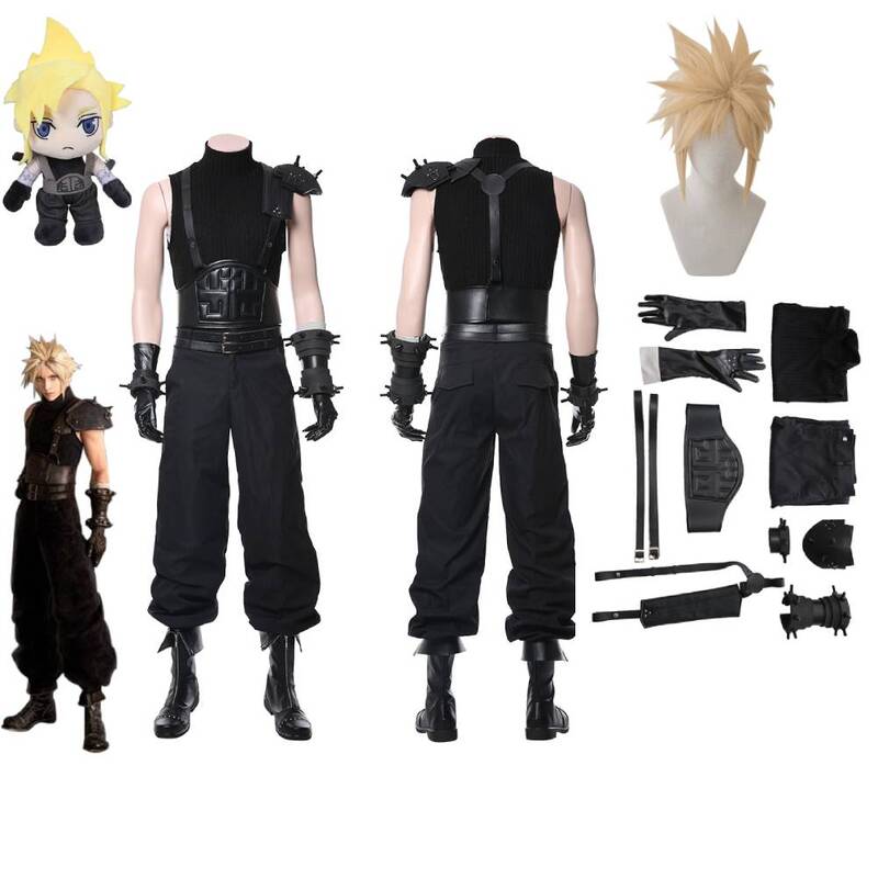 Final Fantasy VII Cloud Strife Cosplay Costume Zack Clive Rosfield Cosplay Outfit Adult Men Fantasia FF7 Halloween Disguise Suit