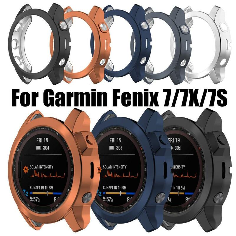 TPU Protector Case For Garmin Fenix 7 Cover Smart Watch Full Protection Frame For Fenix7 7S 7X Protective Bumper Shell Sleeve