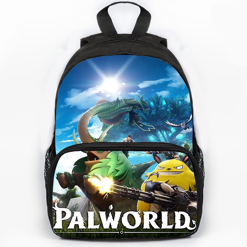 Plecak o dużej pojemności torby szkolne z nadrukiem Palworld dla uczniowie podstawowych wodoodporna torba na laptopa dla chłopców dziewcząt
