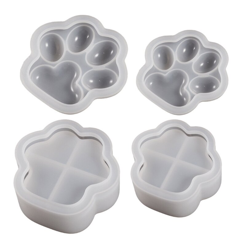 Cat Paw Storage Box Silicone Molds 3D Epoxy Resin Mold Crafts Making Supplies