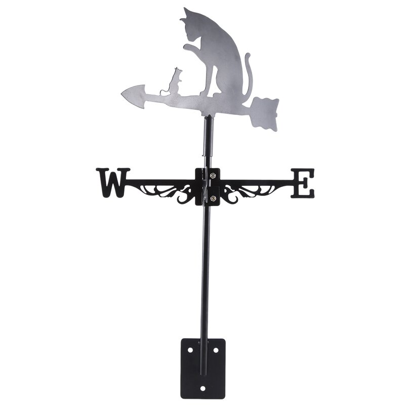 Cat Mouse Weather Vane Garden Decorative Wind Direction Indicator Fit For Outdoor Yard Farm