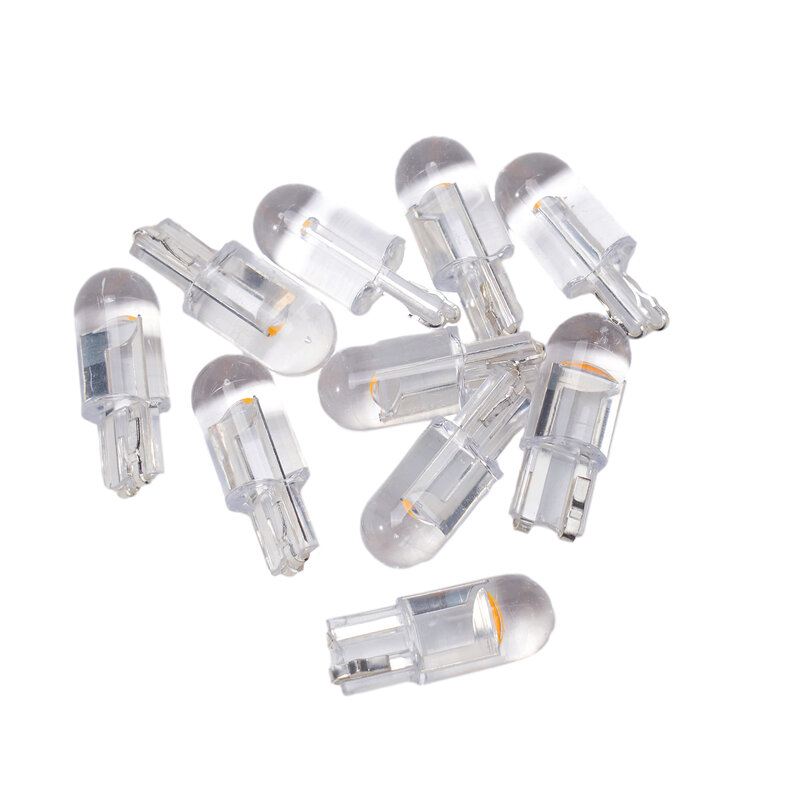 Long lasting and Energy efficient 10PCS W5W Led T10 Car Light COB Glass Auto License Plate Lamp Dome Read DRL Bulb