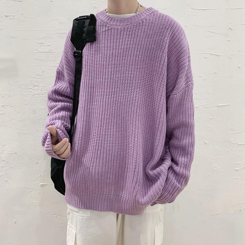 Männer Vintage Harajuku Pullover elastische thermische Winter pullover Mode Retro lässige Pullover ästhetische Pullover Frühling Strickwaren