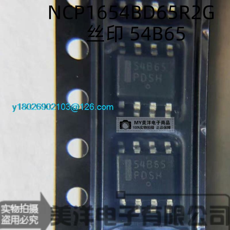Chip de fuente de alimentación IC, NCP1654, NCP1654BD65R2G, 54B65 SOP-8, 20 unidades por lote