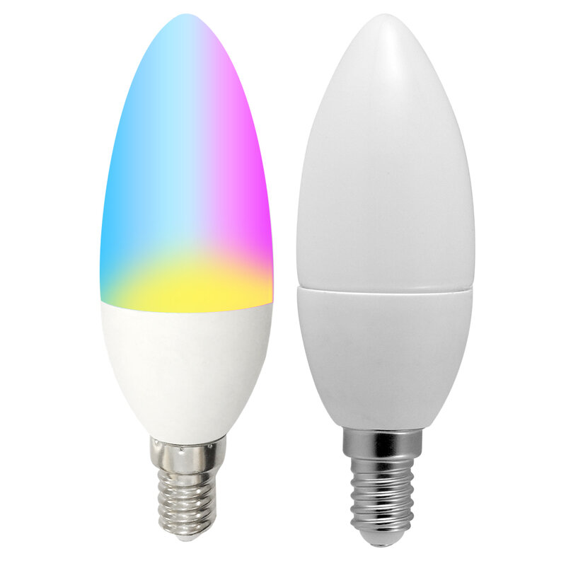 E14 Lâmpadas LED inteligentes, E12 Base Candelabro, E14, RGB, E12, ce Rohs Luzes LED de vela para lâmpadas inteligentes