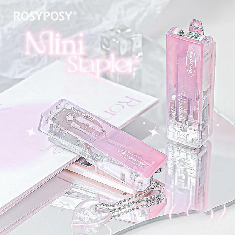 Cute Stapler Gradient Transparent Stapler For Kids Stable And Reliable Stationery Supplies For Offices Classrooms Schools And