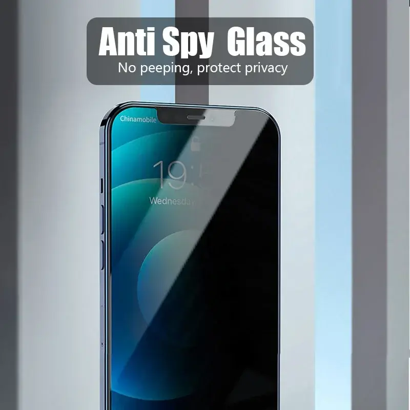 Proteggi schermo Anti spia per iPhone 14 13 12 11 Pro Max 13 Mini vetro temperato Privacy per iPhone 14 8 Plus X XR XS Max SE 2022
