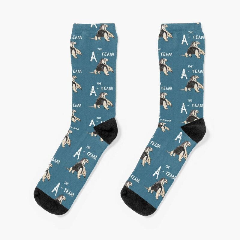 Tamandua-Calcetines de la serie Animal para hombre y mujer, medias deportivas en movimiento, anteater