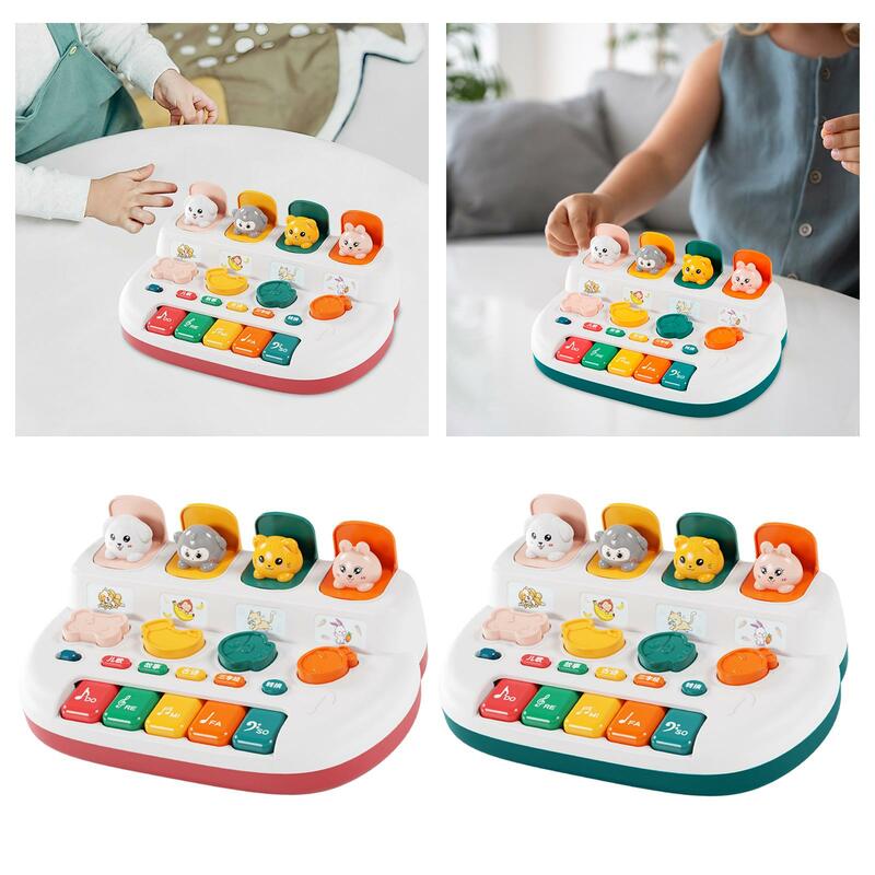 Interactive Animals Toy with Music Montessori Toys Active Play Portable Early Education Toys for Age Kids Birthday Gifts