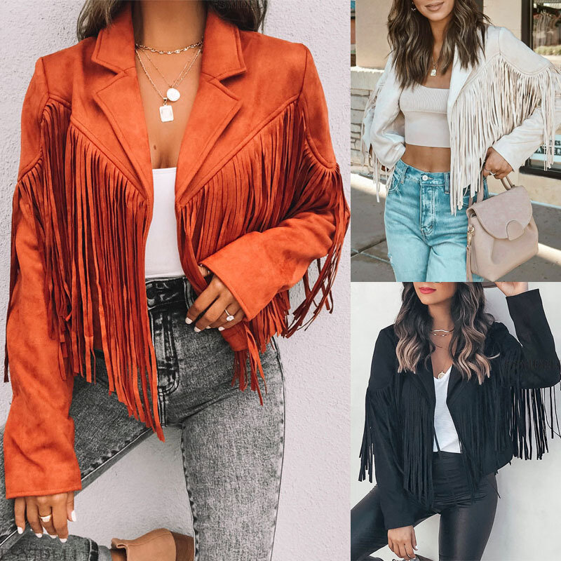 2022 outono feminino novo preto branco vermelho azul zíper franja moda rua jaqueta de alta qualidade