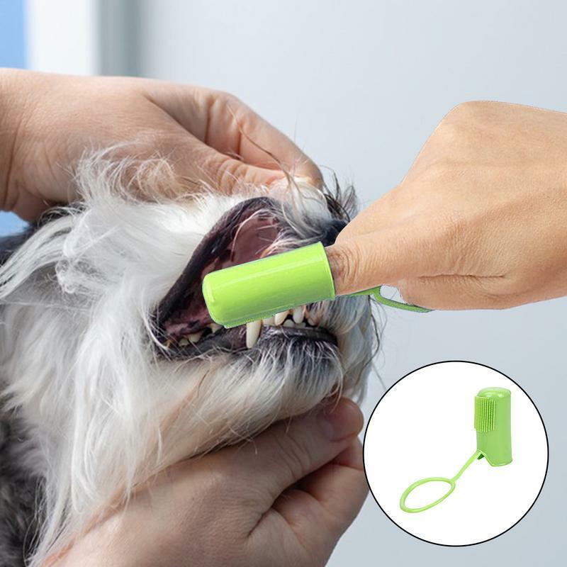 Dog Finger Toothbrush Pets Toothbrushes With Pull Rings Teeth Cleaning Brushing Puppy Necessities For Traveling Pet Store
