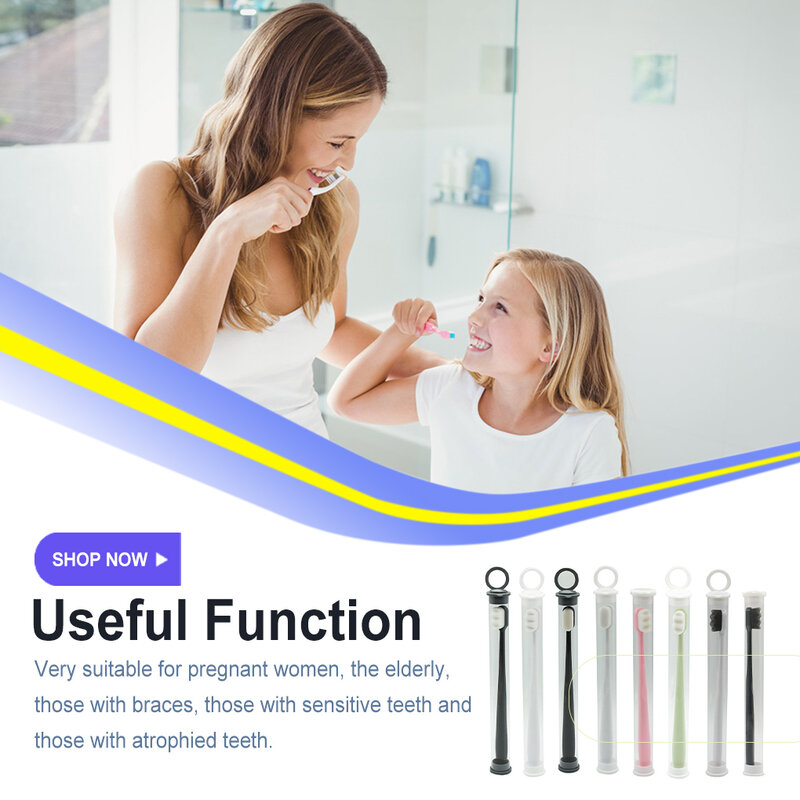 Cepillo de dientes flexible ultrafino, herramienta de limpieza bucal, suministros para el cuidado Dental