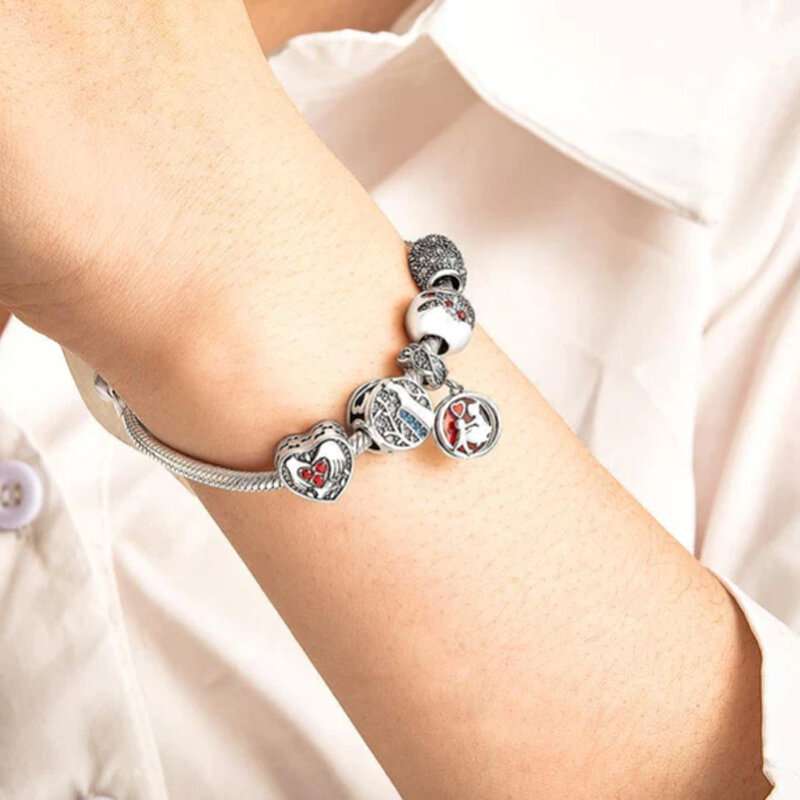 2023 neue Heiße Verkauf 925 Silber Für Immer Familie Mom Charms DIY Baumeln Perlen Fit Original Pandora Armband Halskette Mode Schmuck