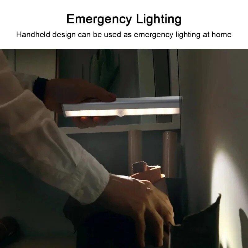 ไฟเซ็นเซอร์ตรวจจับการเคลื่อนไหวแบบไร้สายไฟไฟ LED กลางคืนตกแต่งห้องนอน lampu tidur ห้องตู้เสื้อผ้าห้องครัวติดทางเดินเครื่องตรวจจับแสงขั้นบันไดตู้
