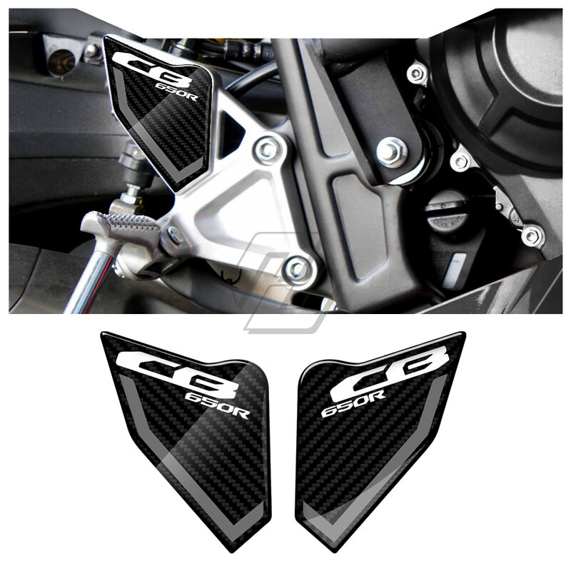 For Honda CB650R 2021-2022 3D Carbon-look Triple Yoke Defender Sticker Tank Pad Decals