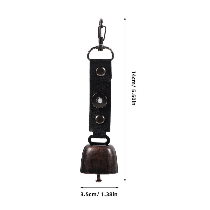 2 Pcs Outdoor Bell Pendant Hiking Bells for Key Fob Hanging Bear Camping Cattle Traveling