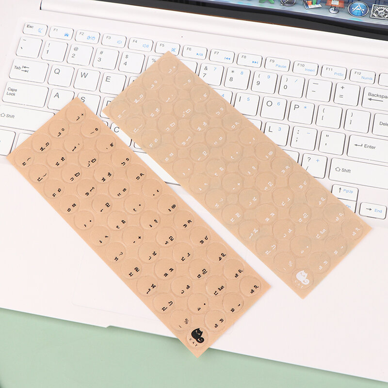 Runde transparente aufkleber pc desktop tastatur matte aufkleber thai volle tastatur wasserdichte tastatur schutz aufkleber
