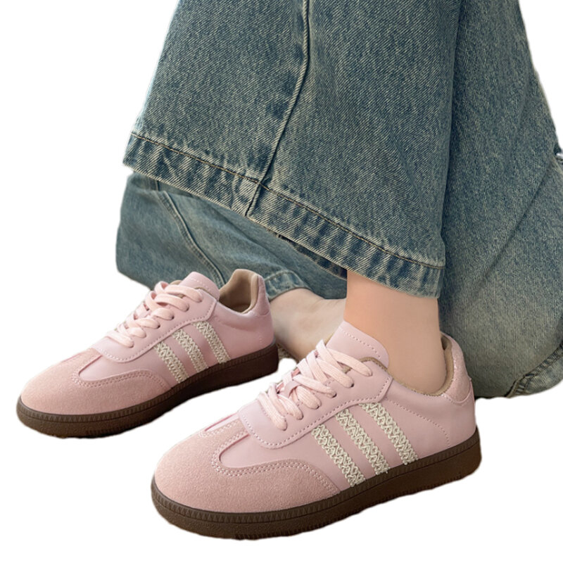 Zapatillas deportivas planas para mujer, zapatos con cordones, informales, cómodos, poco profundos, de diseñador, para caminar al aire libre, 2024